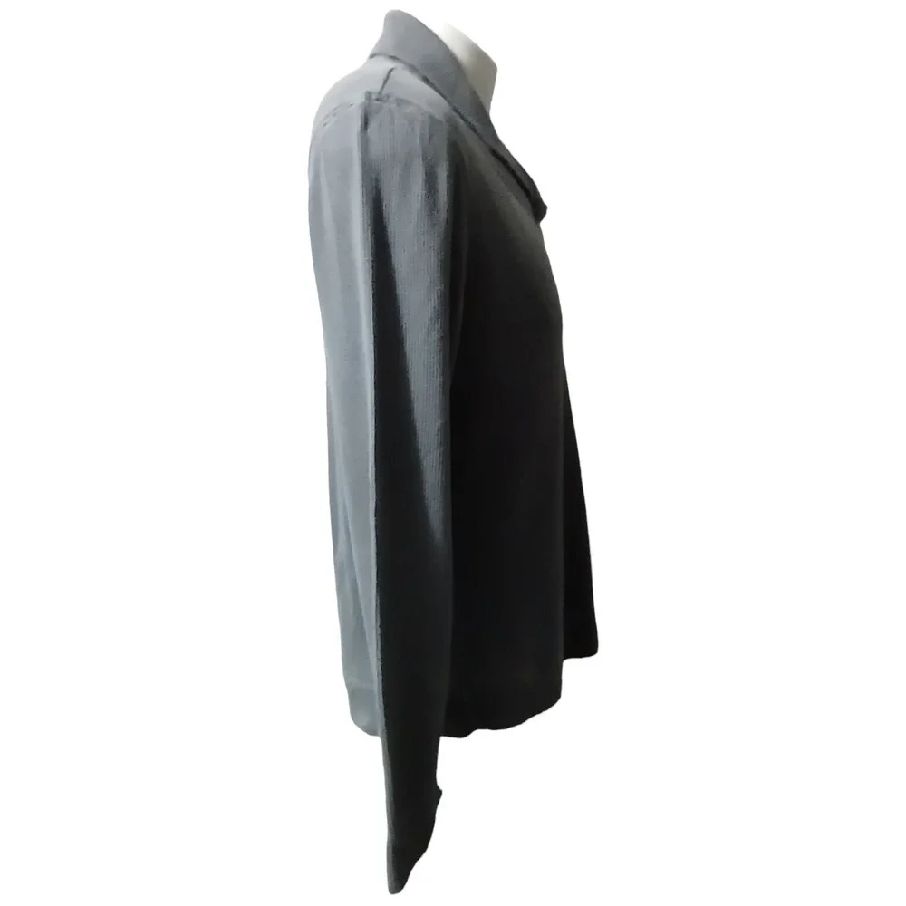 Banana Republic Sweater Men's Size Medium Gray Mock Neck Turn Down Long Sleeve